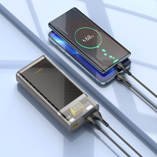 Hoco J103A Power Bank 20000mAh 22.5W με 2 Θύρες USB-A και Θύρα USB-C Power Delivery Γκρι