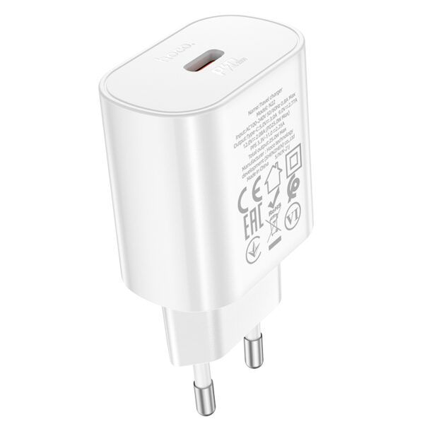 Φορτιστής ταξιδίου HOCO N22 Quick Charger 25W Type C λευκό