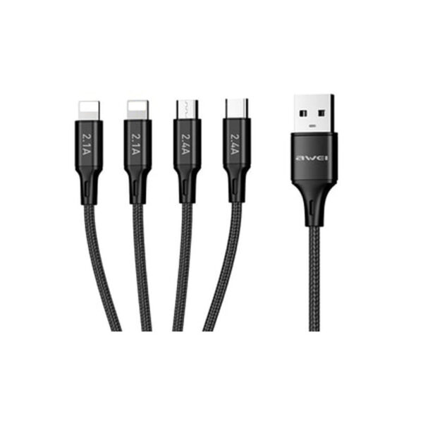 Καλώδιο φόρτισης & data 4in1 - Fast Charge - CL-129 - 1.5m - AWEI