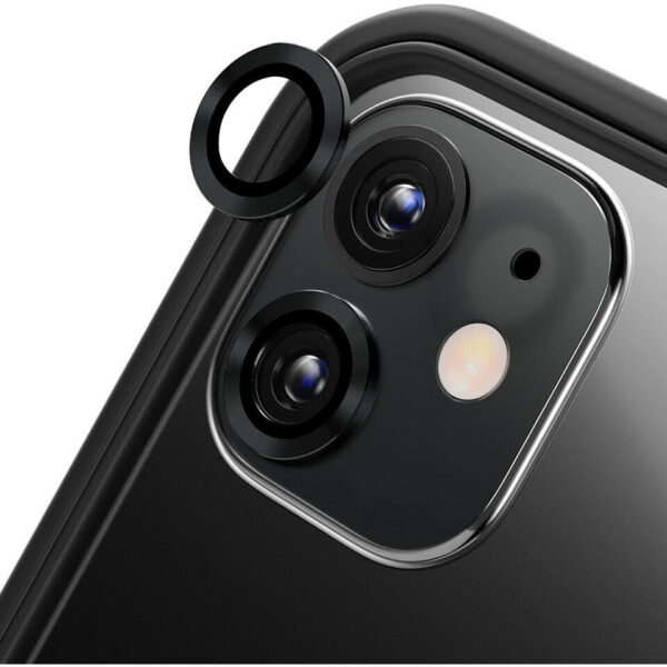 Tempered Glass / Προστατευτικά Τζαμάκια Κάμερας για iPhone 11 / 12 / 12 Mini - Μαύρο