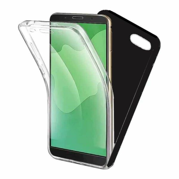 Θήκη Σιλικόνης 360° Μπρός/Πίσω για Huawei Y5 2018 - Μαύρη