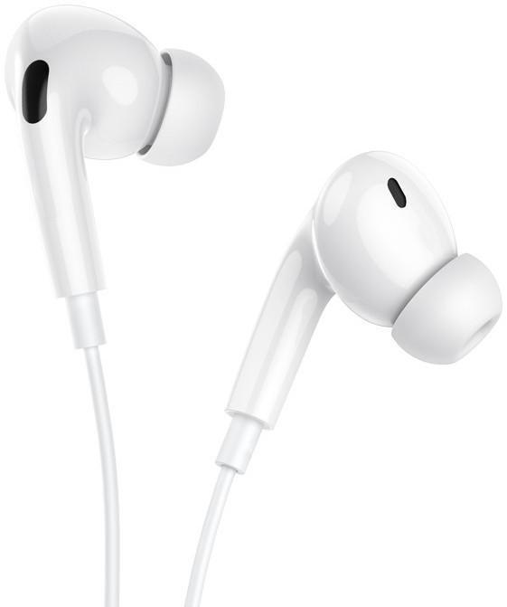 Hoco DM48 In-ear Handsfree Ακουστικά με Βύσμα Lightning Λευκό