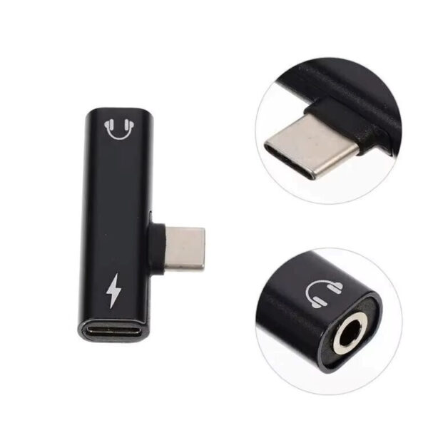 Μετατροπέας τύπου Τ Adapter Type-C to Aux 3,5mm & Type-c