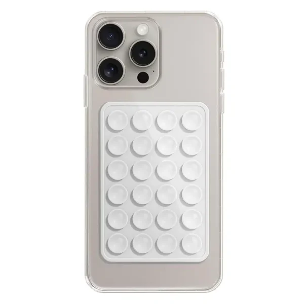 OEM Βεντούζα για Selfies Από Σιλικόνη Με Αυτοκόλλητη Βάση Ορθογώνιο Σχήμα – Λευκό