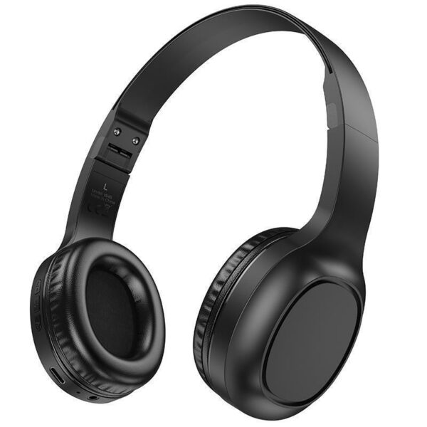 Hoco Charm W46 Ασύρματα Bluetooth Over Ear Ακουστικά με 20 ώρες Λειτουργίας - Μαύρα