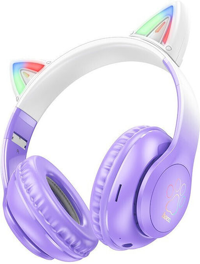 HOCO W42 Ακουστικά Bluetooth με Αυτιά Γάτας - Μωβ