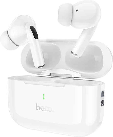 Hoco EW59 In-ear Bluetooth Handsfree Ακουστικά με Θήκη Φόρτισης Λευκά