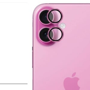 Μεταλλικό Τζαμάκι Κάμερας Tempered Glass για iPhone 16/16 Plus – Ροζ