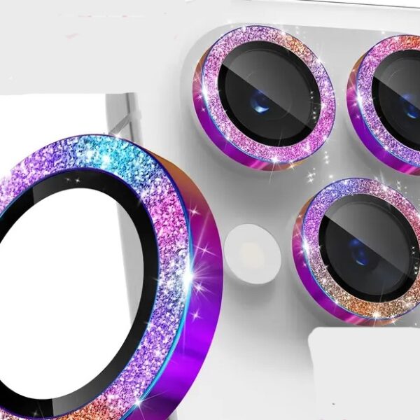 Tζαμάκι Προστασίας Πίσω Κάμερας Glitter Camera Glass για iPhone 16 Pro /16 Pro Max – Χρώμα: Πολύχρωμο