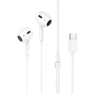 Hands Free Hoco M1 Max Earphones Stereo Type-C - Λευκά