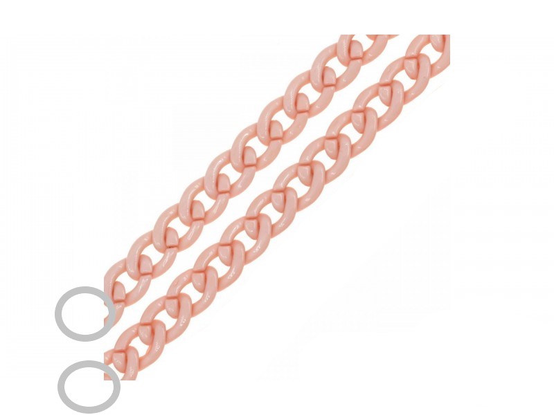 Ακρυλική Πλεκτή Αλυσίδα 60cm Για Κινητό - Ροζ Ανοιχτό