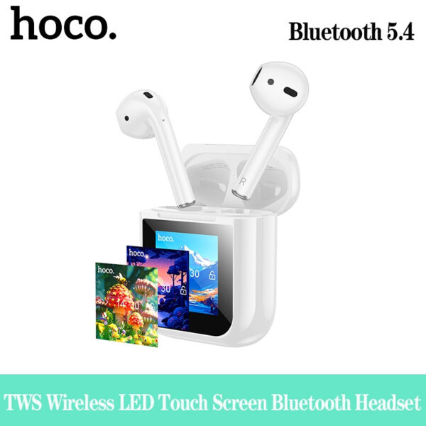 Hoco EW80 In-ear Bluetooth Handsfree Ακουστικά με Θήκη Φόρτισης Λευκά - Image 1