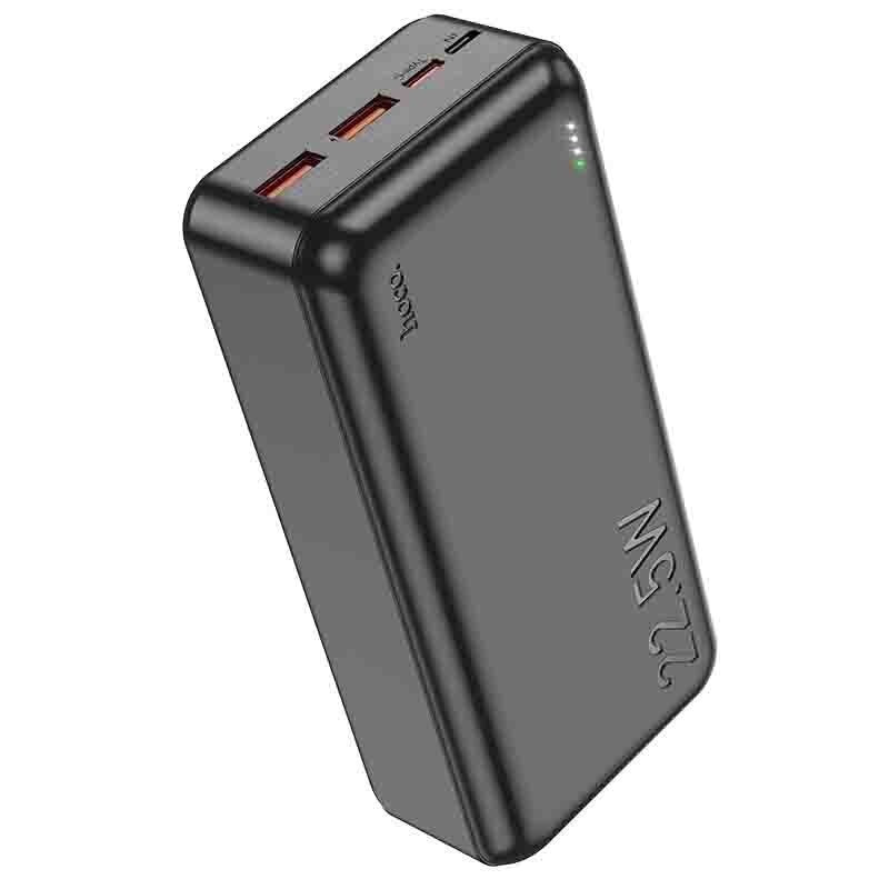 Hoco J101B Astute Power Bank 30000mAh 20W με 2 Θύρες USB-A και Θύρα USB-C Power Delivery Μαύρο
