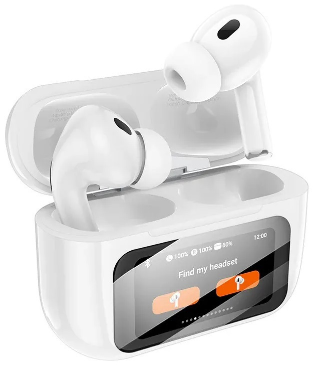 Hoco EW72 In-ear Bluetooth Handsfree Ακουστικά με Θήκη Φόρτισης Λευκά