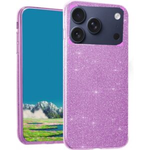 Θήκη Σιλικόνης Glitter Μωβ – Για Apple iPhone 17 Pro Max