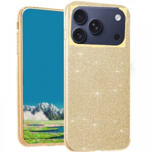 Θήκη Σιλικόνης Glitter Χρυσό – Για Apple iPhone 17 Pro Max