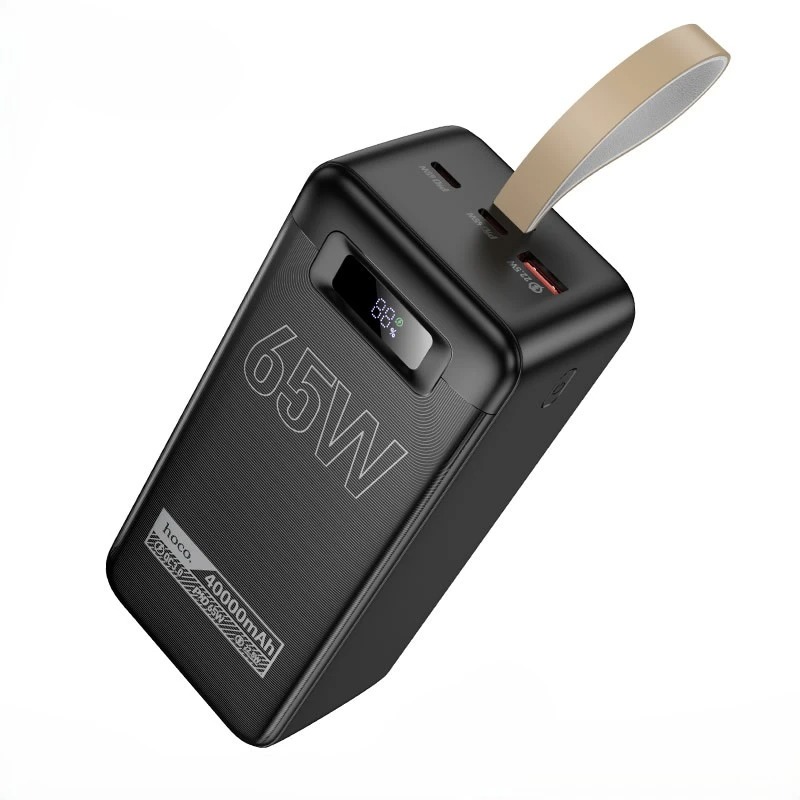 Hoco DB82 Power Bank 40000mAh 65W με PD & Γρήγορη Φόρτιση – Μαύρο