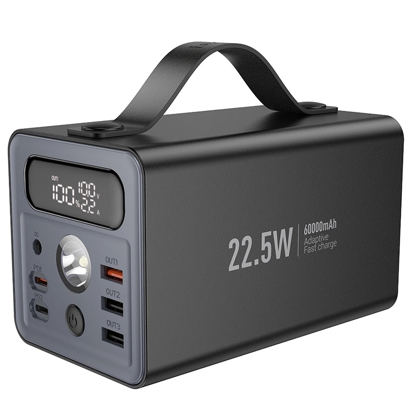 Hoco J138 Distant Power Bank 60000mAh με Γρήγορη Φόρτιση 22.5W + PD20W + DC 12V – Μαύρο