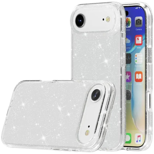 Θήκη Σιλικόνης Glitter Ασημί- Για Apple iPhone 17 Air - Image 1