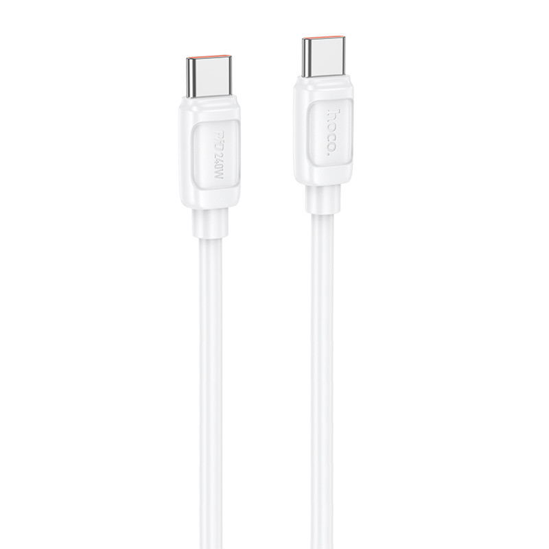 Καλώδιο Hoco X115 Surpass USB-C σε USB-C PD240W 5A Fast Charging Λευκό 1m