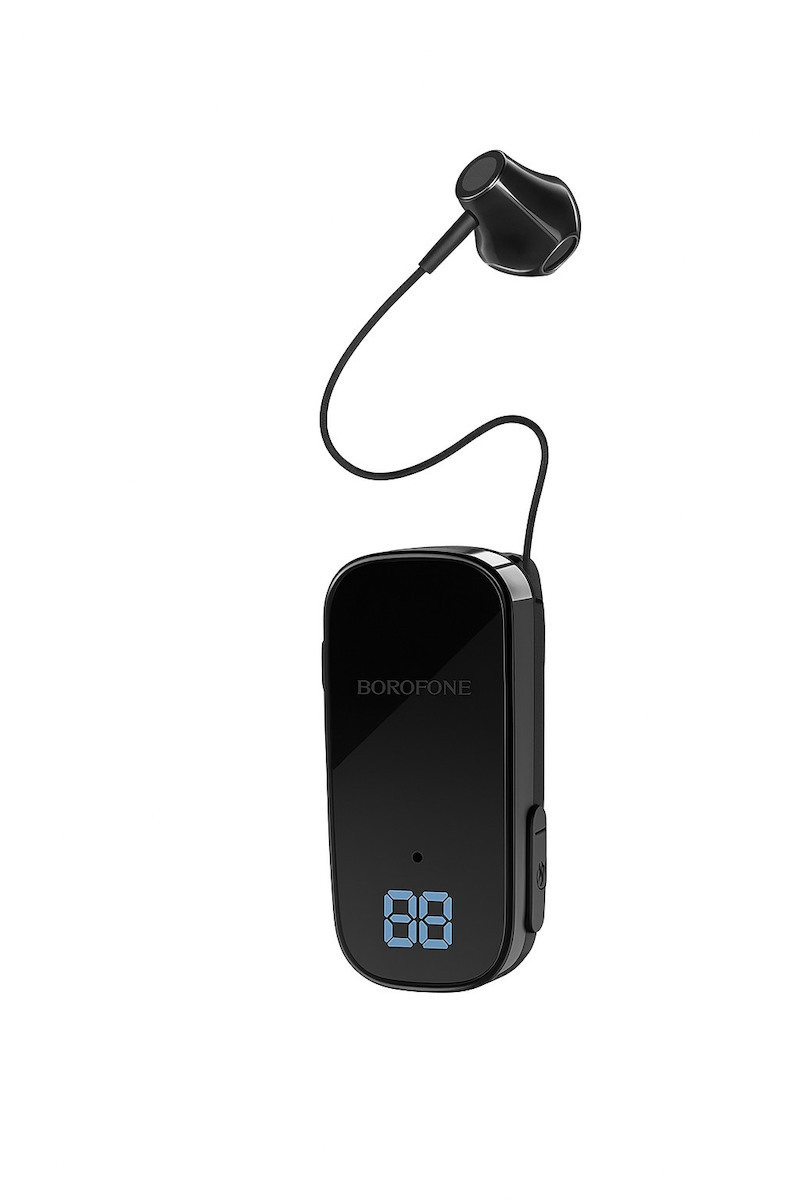 Borofone K60 In-ear Bluetooth Handsfree Ακουστικό Πέτου Μαύρο