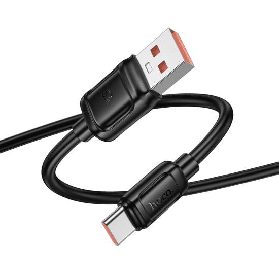 HOCO X115 100W 5A Καλώδιο Φόρτισης & Data Cable USB-A σε USB-C 1m - Μαύρο