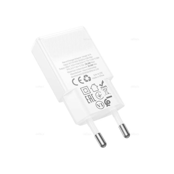 Hoco N74 25W Φορτιστής με Θύρα USB-C PD+QC 3.0